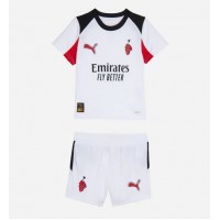 AC Milan Santiago Gimenez #7 Bortatröja Barn 2025-26 Kortärmad (+ Korta byxor)